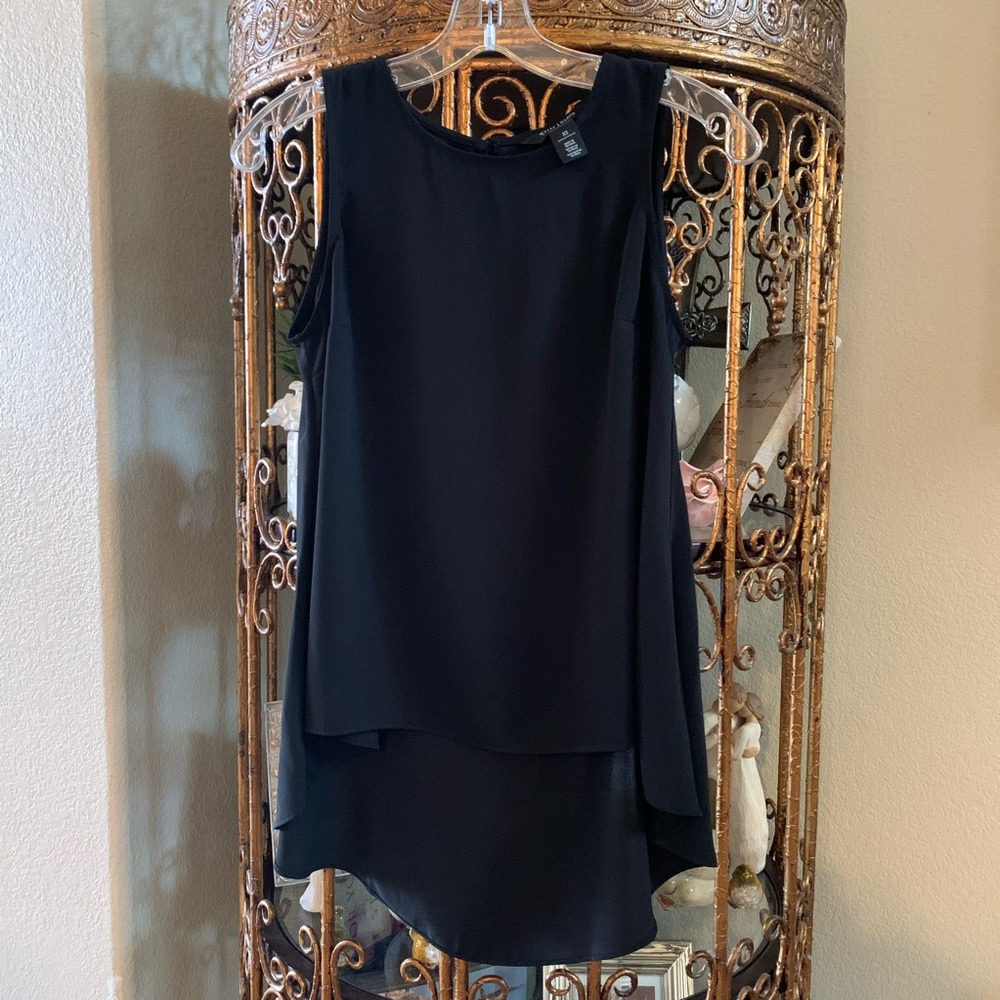 White House Black Market Black Flowy Blouse
